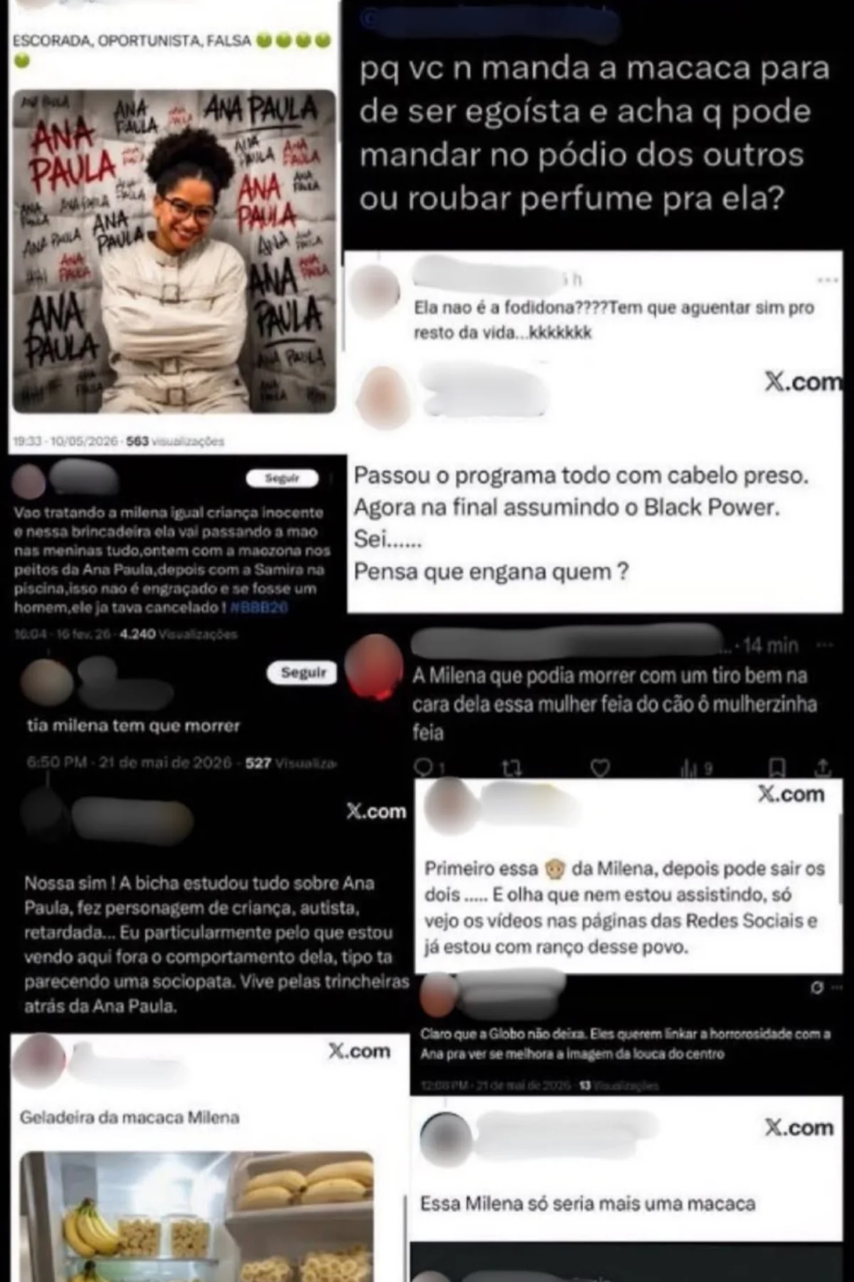 Tia Milena expõe ofensas racistas após jantar com ex-BBBs: "Tudo será tratado com jurídico"