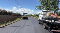 Prefeito Carlos Gil e vice Gertrudes vistoriam obras de pavimentação