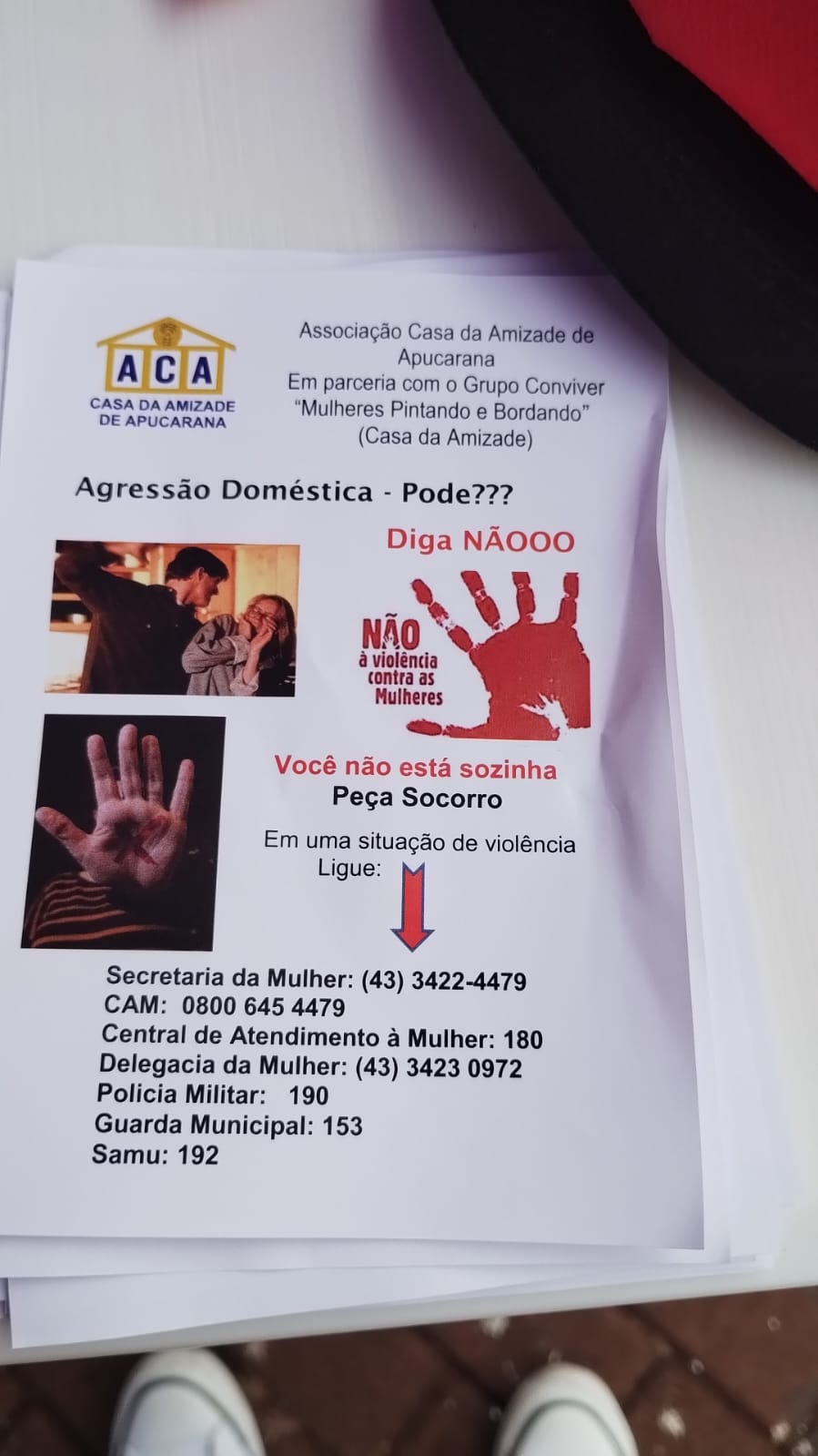Associação Casa da Amizade faz ação em combate à violência doméstica