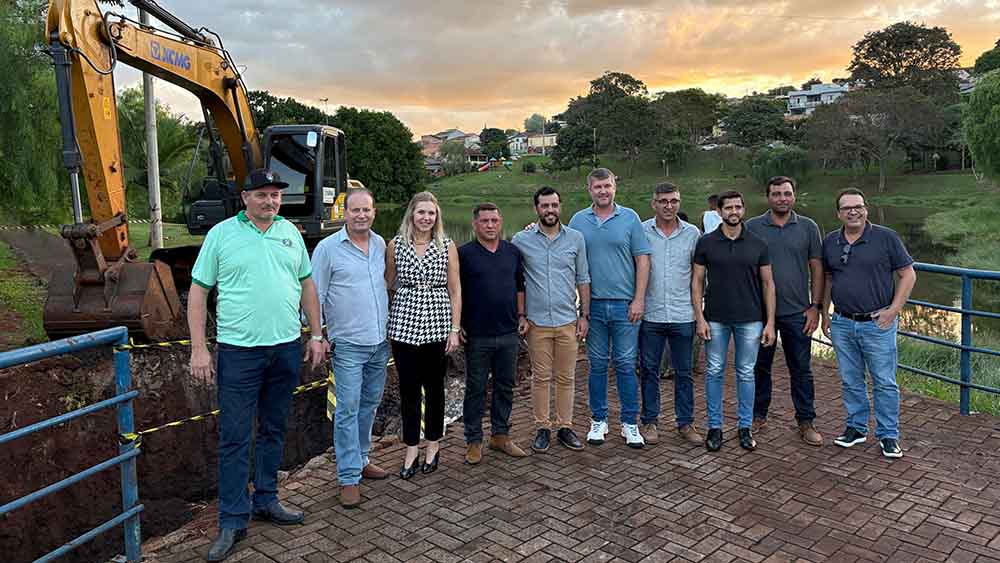 Ivaiporã inicia obra no Lago das Flores com foco no turismo religioso