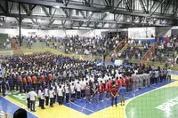 Alunos reunidos em Jandaia do Sul