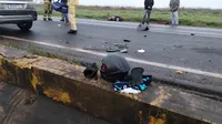 Engavetamento entre três carros e uma moto deixa um ferido em Jandaia