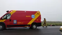 Engavetamento entre três carros e uma moto deixa um ferido em Jandaia