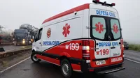 Engavetamento entre três carros e uma moto deixa um ferido em Jandaia