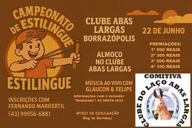 Borrazópolis realiza Campeonato de Estilingue com prêmios em dinheiro