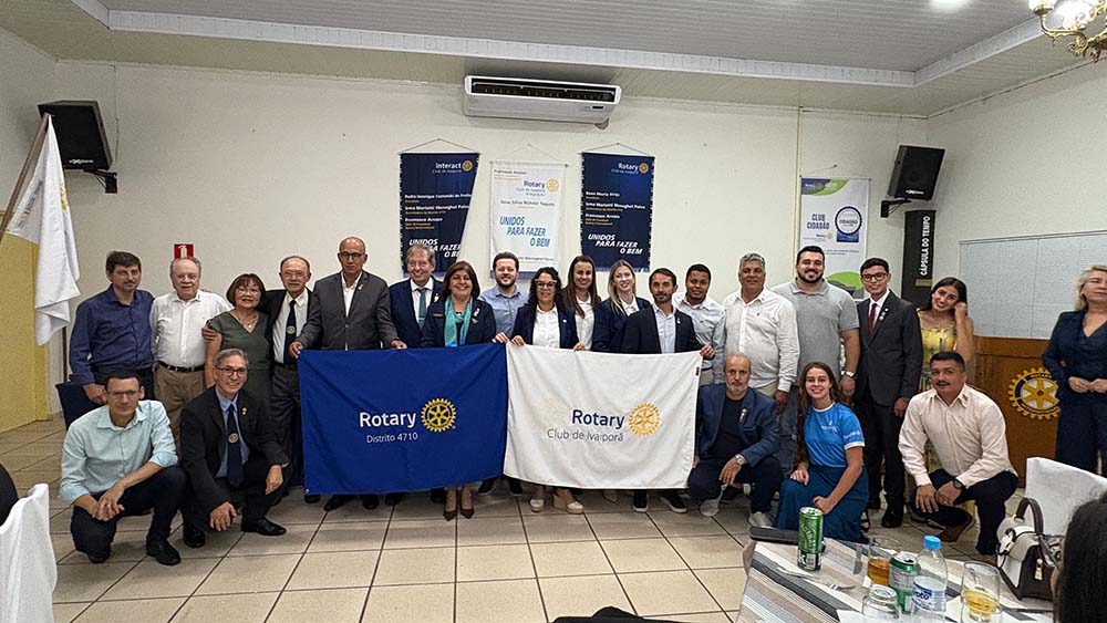 Governadora do Rotary visita Ivaiporã em posse de 10 novos associados