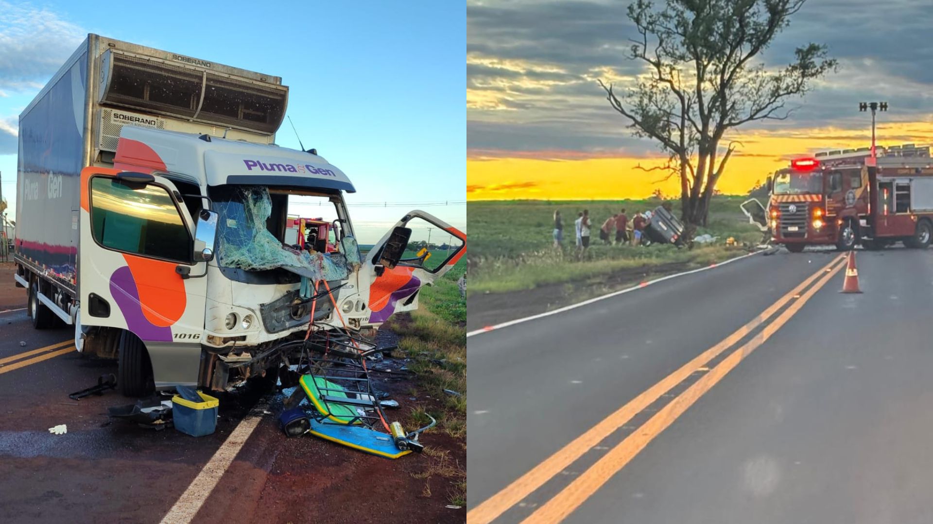 Acidente envolveu caminhão e carro na PR-170
