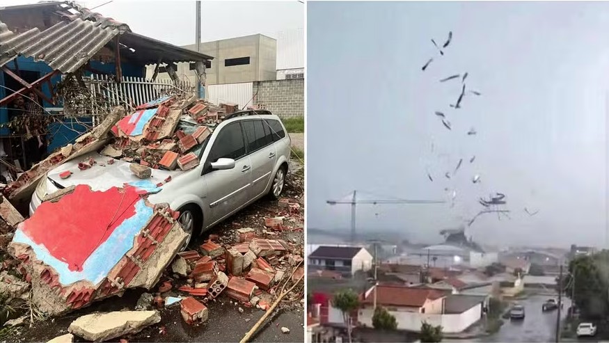 O tornado deixou ao menos 200 casas danificadas