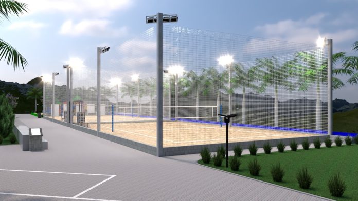 Cambira inicia projeto de nova praça com quadra de beach tennis