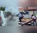 Caixão cai de carro funerário a caminho do IML e fica no meio da rua