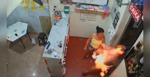  A vítima foi internada em estado grave 