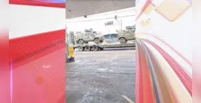  Blindados passam pela Avenida Minas Gerais 