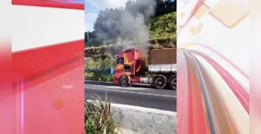  Caminhão pegou fogo na BR-376 