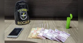  Entorpecentes e dinheiro do tráfico foram apreendidos pela Rocam 