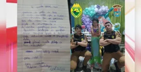  Heloísa pediu em carta a presença de PMs no aniversário de 7 anos 