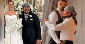  O cantor utilizou bandana no casamento do filho 