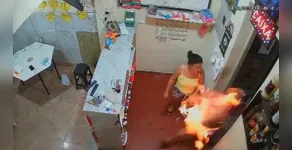  O crime foi flagrado por uma câmera de segurança 