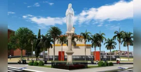  Simulação de instalação em "triângulo" em frente às Lojas Colombo 