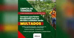  Terrenos sem os devidos cuidados serão multados 