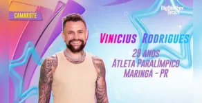  Vinicius Rodrigues, 29 anos, foi anunciado como participante do BBB 24 