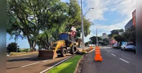  As melhorias ocorrem nos canteiros das Avenidas Paraná e Aparício Cardoso Bitencourt 