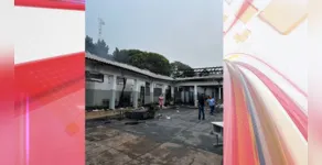  Escola ficou destruída após o incêndio 