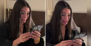  Fernanda Bande chora ao ver filho em vídeo 