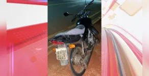  Polícia encontra moto furtada escondida em matagal 