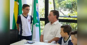  Prefeito Sérgio Onofre recebe alunos da Escola Padre Germano 