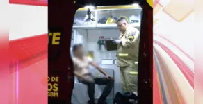  Vítima foi socorrida pelos bombeiros 