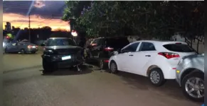  Acidente entre cinco carros é registrado no centro de cidade do PR 