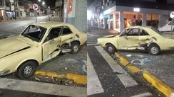 Corsel ficou destruído após acidente de trânsito