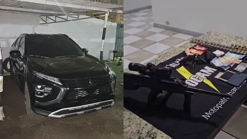 Carro, revólver, rifle de Airsoft e dinheiro foram apreendidos