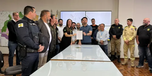 Estiveram reunidas diversas autoridades de Segurança Pública de Apucarana.
