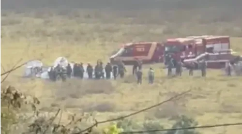 Momento em que o Corpo de bombeiros fez o atendimento da ocorrência