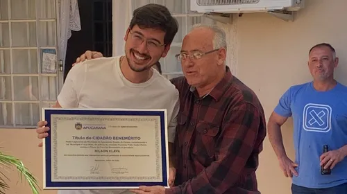 Nilson Klava e o ex-vereador Poim