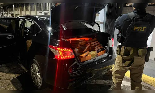 PRF apreende meia tonelada de maconha em carro furtado na BR-277