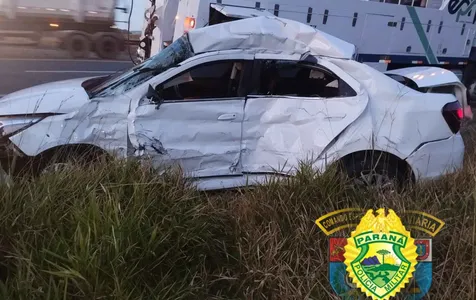 O motorista do Cobalt foi encaminhado ao hospital de Quatiguá