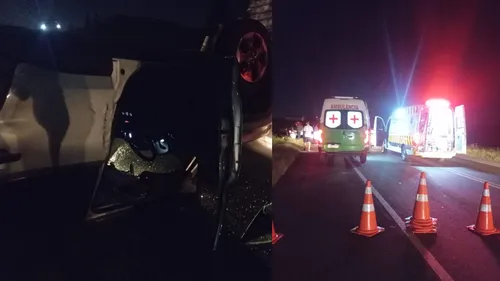 O trânsito da rodovia está bloqueado nos dois sentidos e uma longa fila de veículos se formou no local, sobretudo no sentido Apucarana - Califórnia.