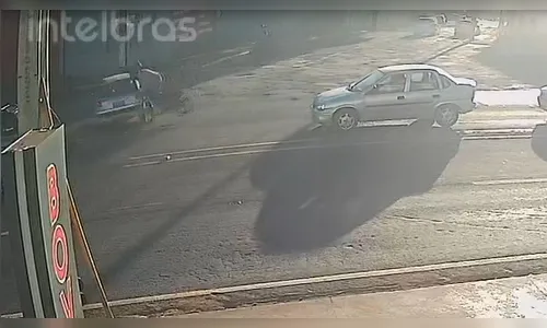 Câmera flagra acidente que deixou motociclista ferido em Apucarana