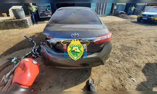 Menor fica ferido em colisão entre carro e moto na PR-272