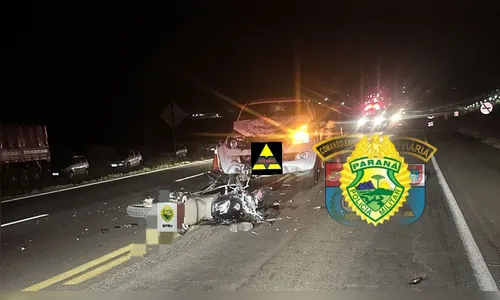 Motociclista morre em colisão frontal na PR-323, em Sertanópolis
