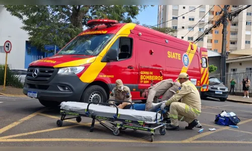 Acidente entre motocicleta e Jeep deixa mulher ferida em Apucarana