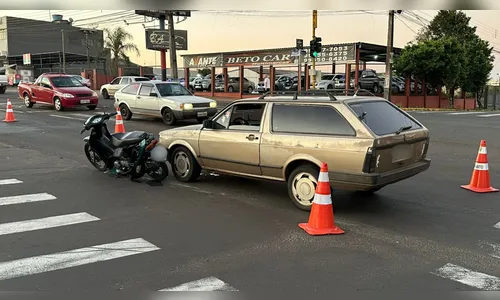 Motociclista sofre ferimentos em acidente na Av. Minas Gerais