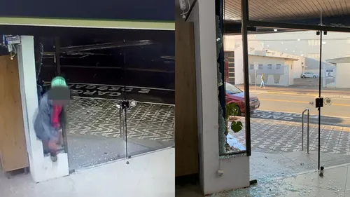 O ladrão furtou uma caixa de som