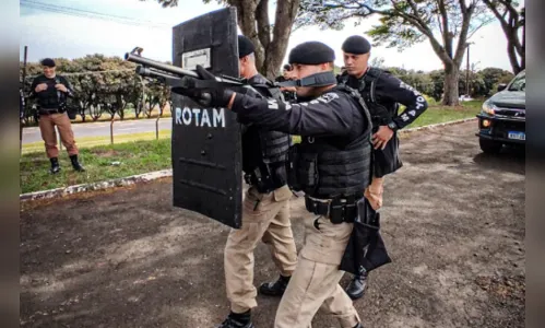 Rotam e Rocam do 10º BPM realizam treinamento avançado em Apucarana