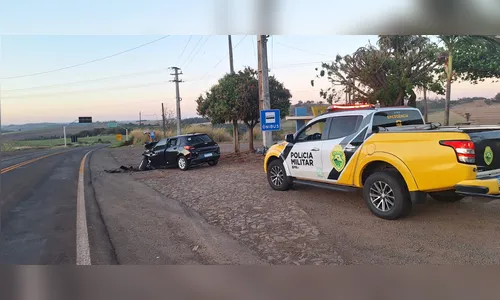 Motorista morre após bater contra poste na PR-369 em São Pedro do Ivaí