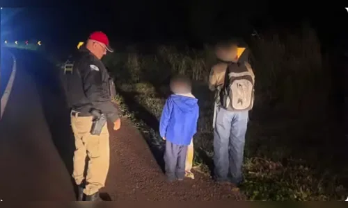 Crianças são encontradas em rodovia após fugir para ver influenciador no PR