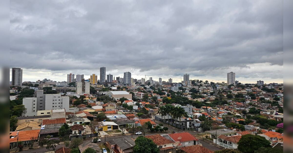 Semana começa com chuva e temperaturas amenas em Apucarana, aponta Simepar