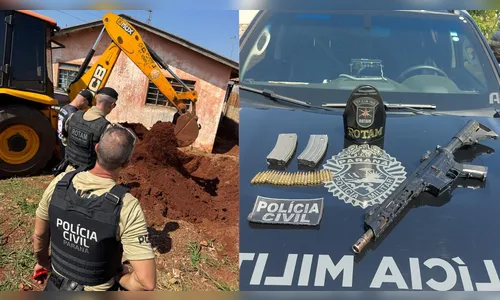 Fuzil enterrado em quintal é apreendido em Arapongas